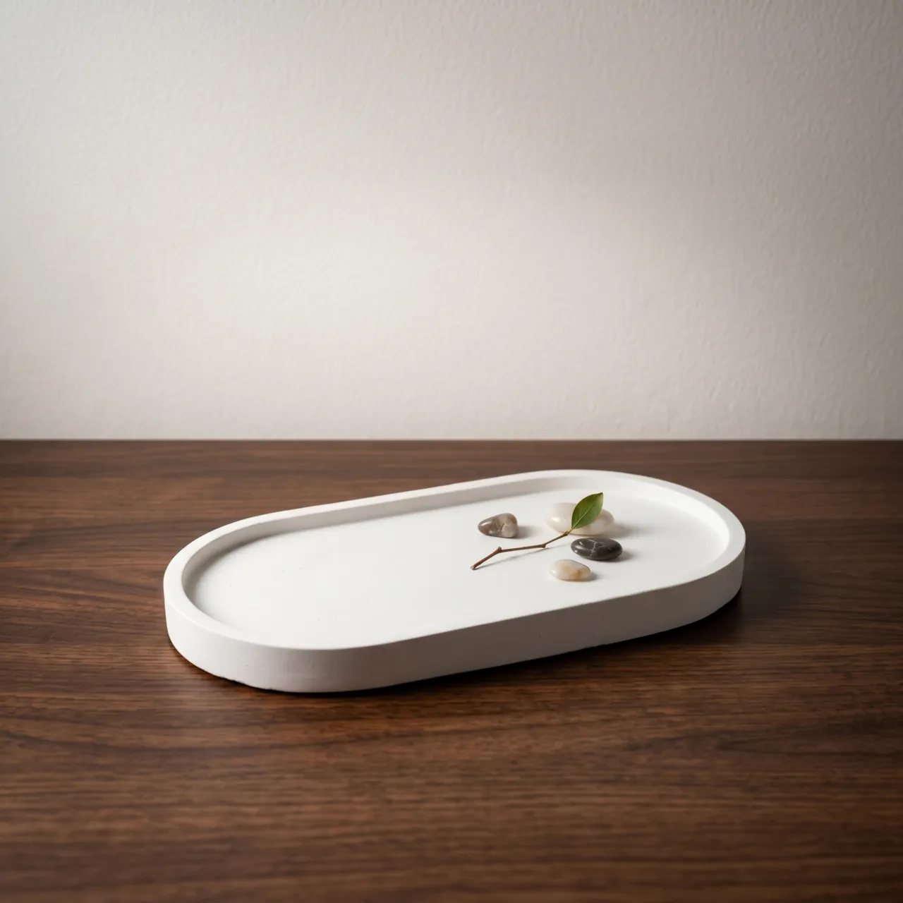 Bandeja Decorativa Oval Minimalista
