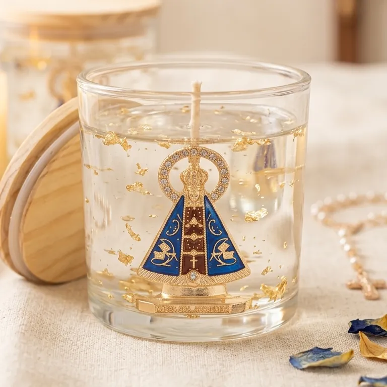 Vela Artesanal em Gel: Nossa Senhora Aparecida