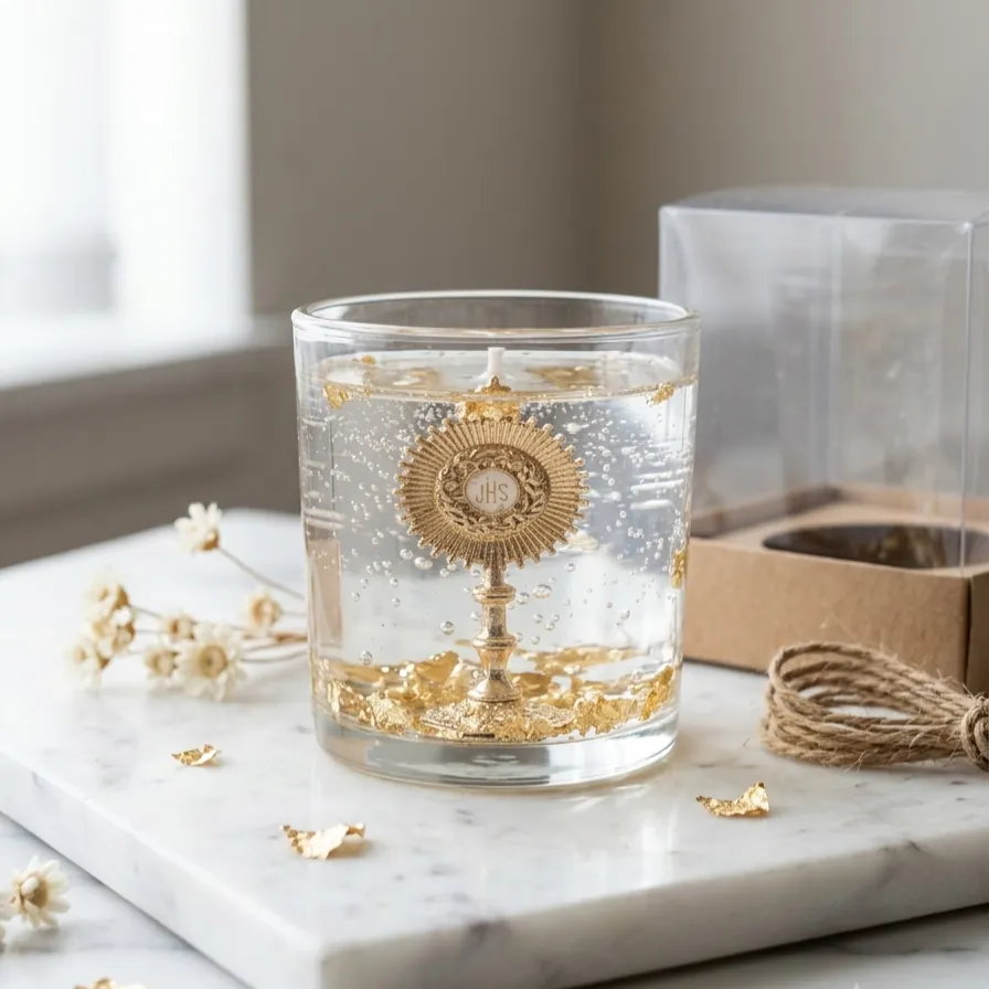 Vela Artesanal em Gel: Ostensório do Santíssimo Sacramento